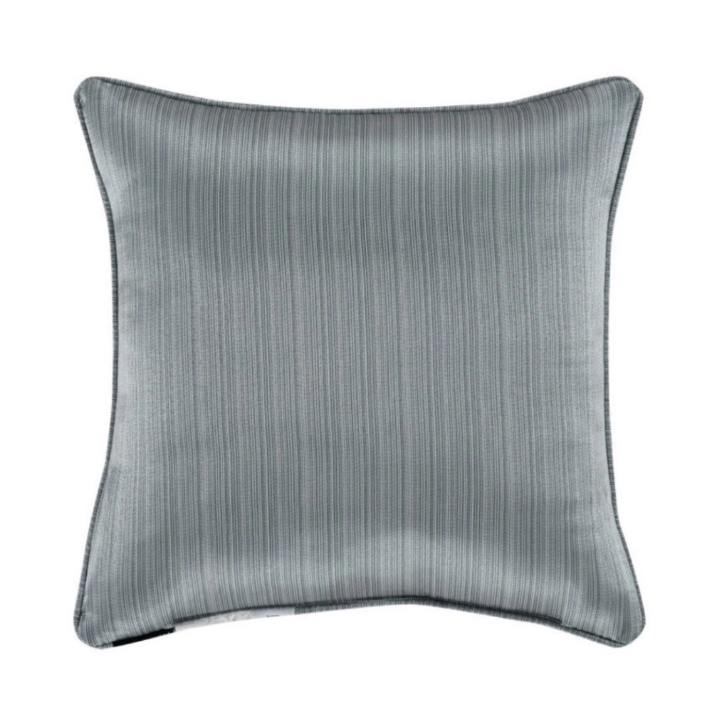 J. Queen New York Nicolette European Sham Blue Silver Pinstripe 26x26 NEW